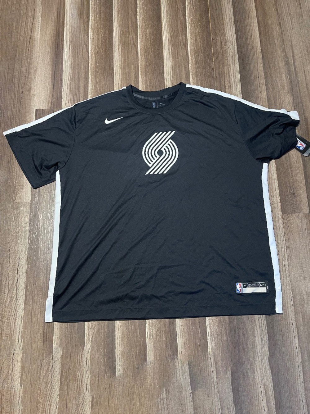 Nike NBA Portland Trailblazers Black Warm-up Shirt Size 3XL-Tall